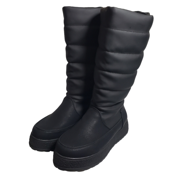 Adrienne Vittadini Piper Puff Black Waterproof Cold Weather Winter Boots Sz 6M - Picture 1 of 11